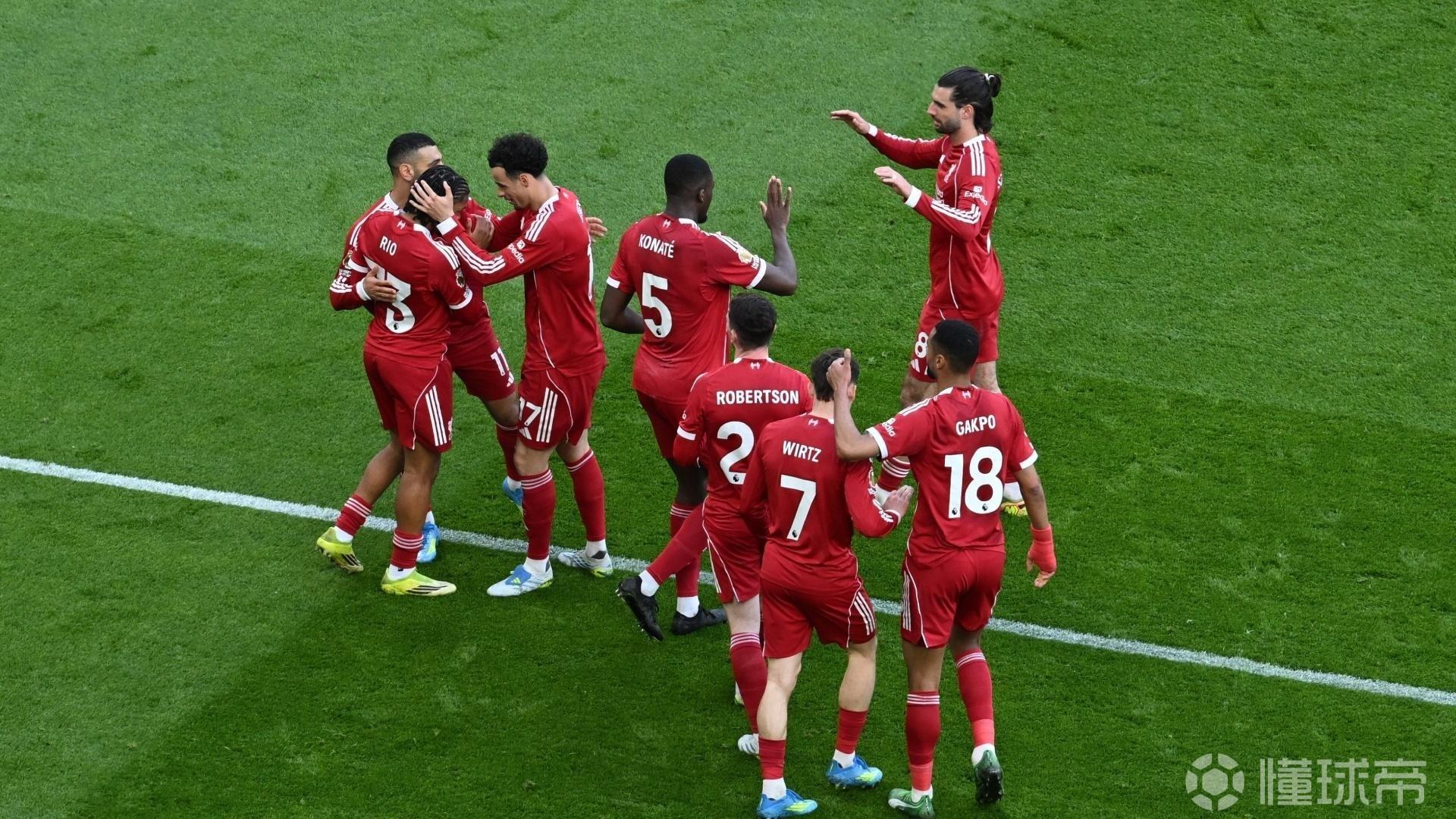 里程碑，利物浦收获队史联赛在安菲尔德的第1500胜