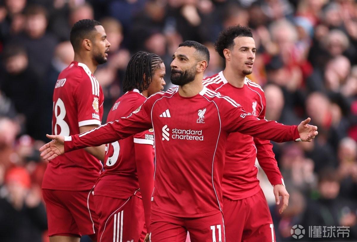 萨拉赫英超打入157粒非点球进球，追平阿圭罗列历史第五