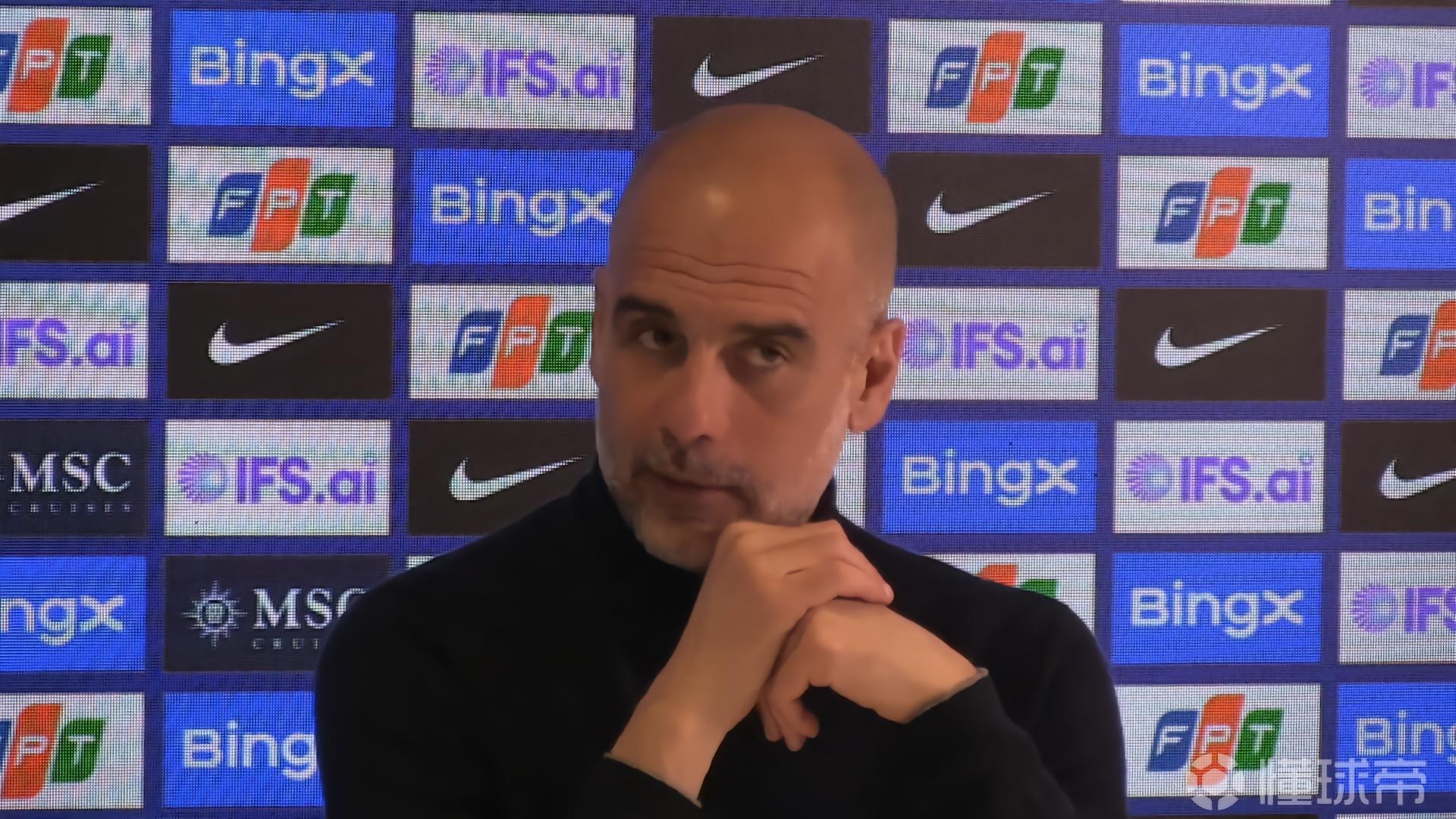 瓜帅：中场休息我什么都没干；英格兰和欧洲最好的都是阿森纳