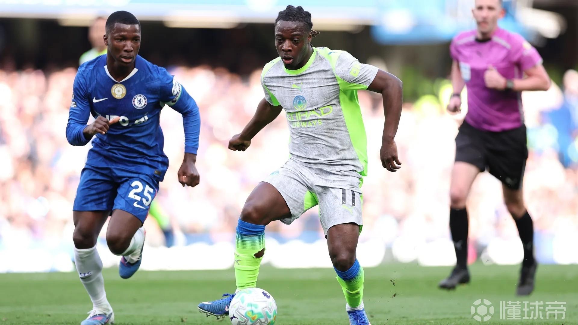 曼城上半场完成344次传球，创造有纪录以来斯坦福桥客队新高